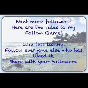 LETS PLAY A GAME!! THE FOLLOW GAME!